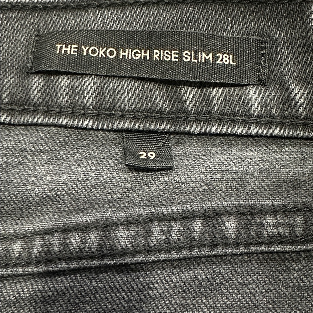 Aritzia Denim Forum The Yoko High Rise Slim 28L | Black Eyeliner - Picture 13 of 15
